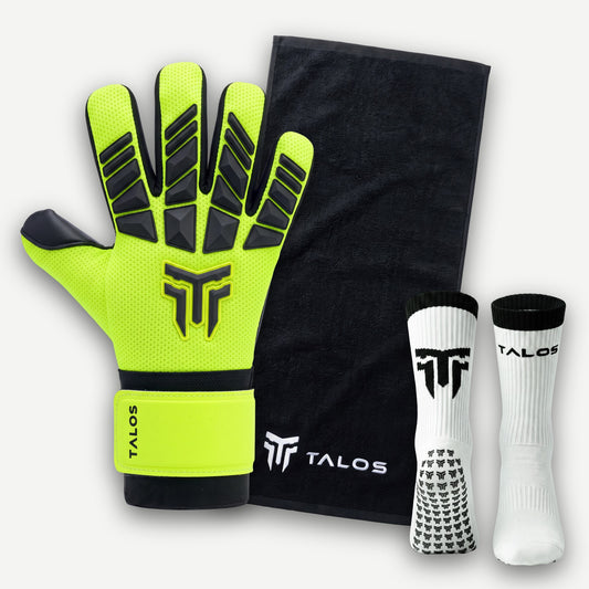 TALOS 1.0 Bolt Junior παιδικό γάντι τερματοφύλακα με Grip Socks και πετσέτα TALOS