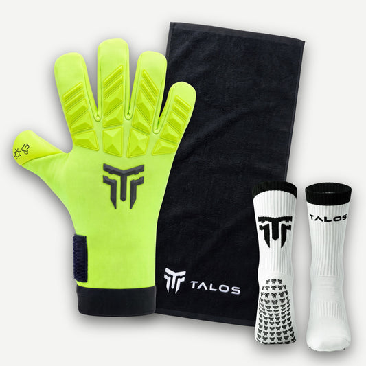 TALOS 1.0 Bolt γάντι τερματοφύλακα με Grip Socks και πετσέτα TALOS